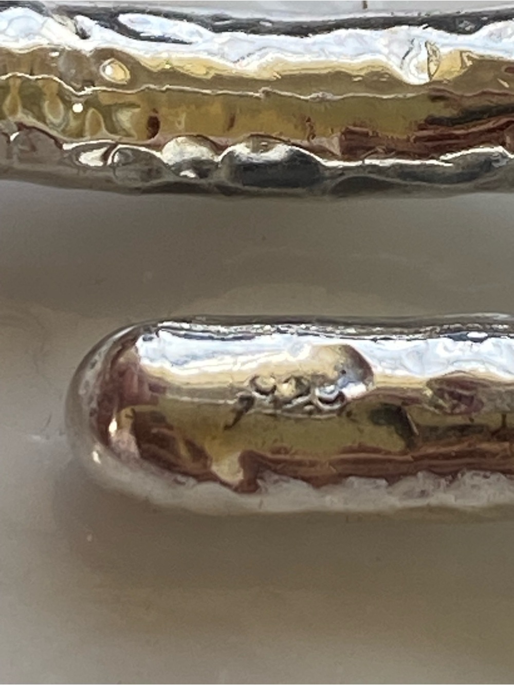 Sterling Silver Hammered Wrap Bangle Bracelet - Picture 7 of 10